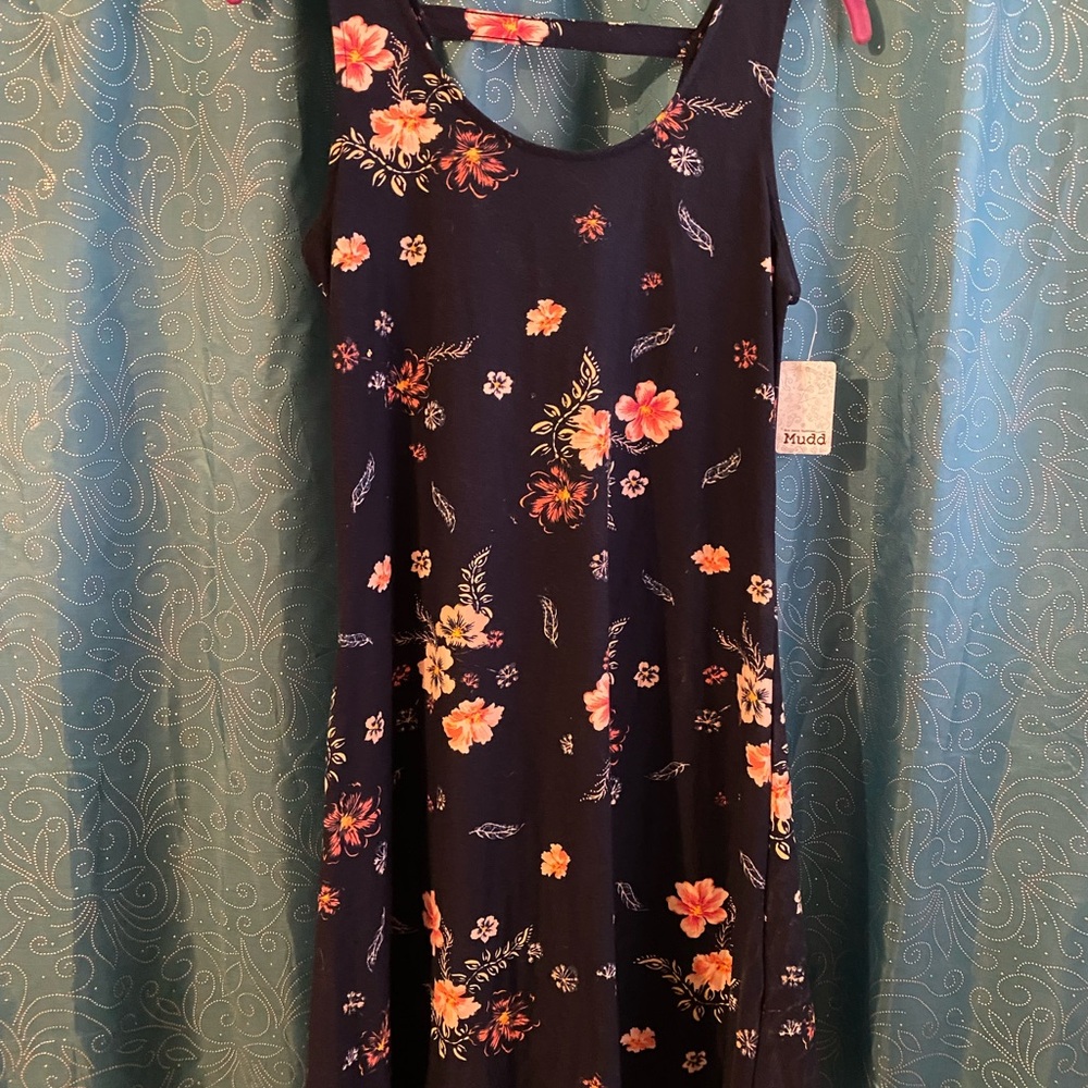 Mudd Navy Floral Dress